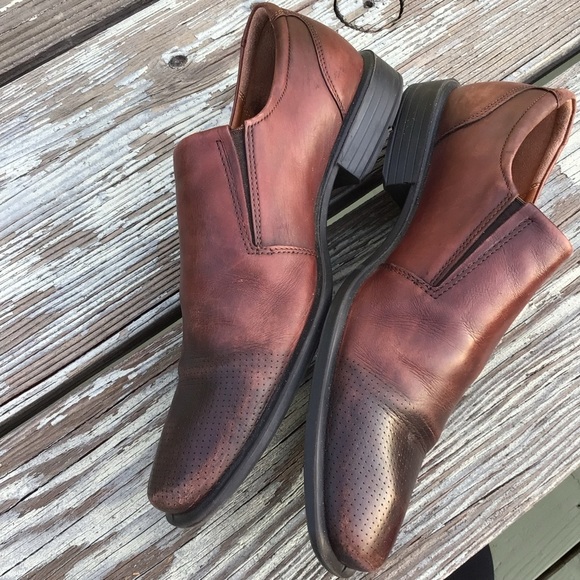 Ecco Men's Brown Leather Slip-On Loafers Size 44 - Picture 3 of 11
